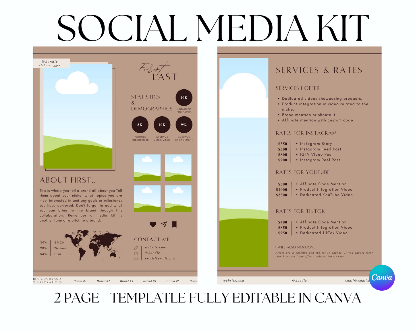 Neutral Brown Social Media Kit Template