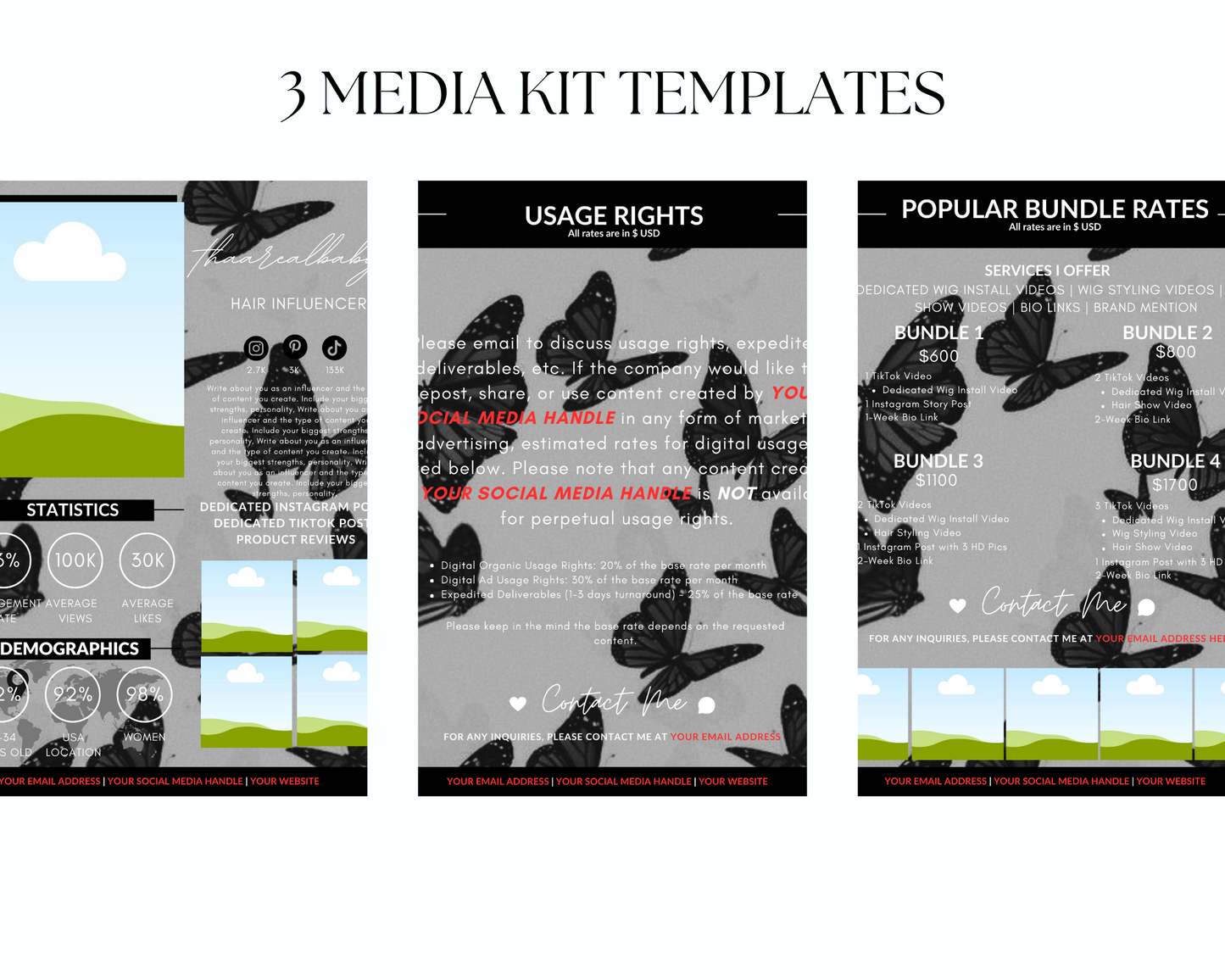 Butterfly Social Media Kit Template