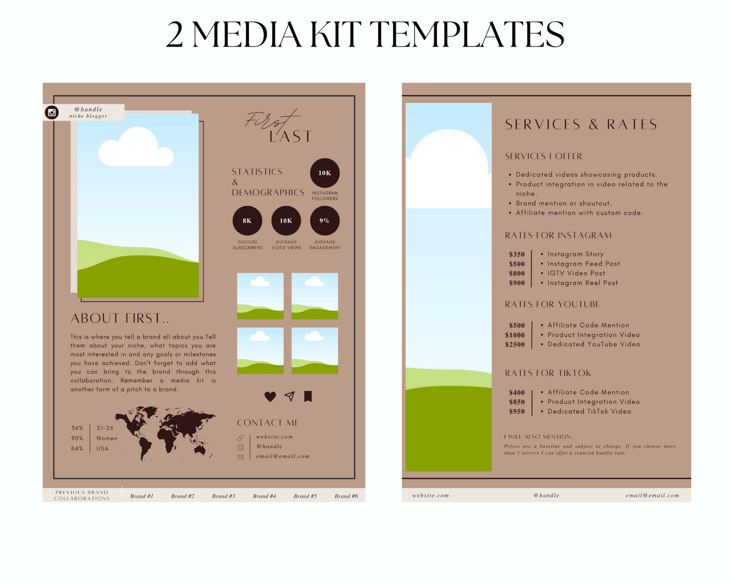 Neutral Brown Social Media Kit Template
