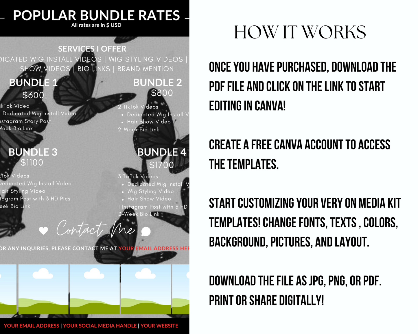 Butterfly Social Media Kit Template