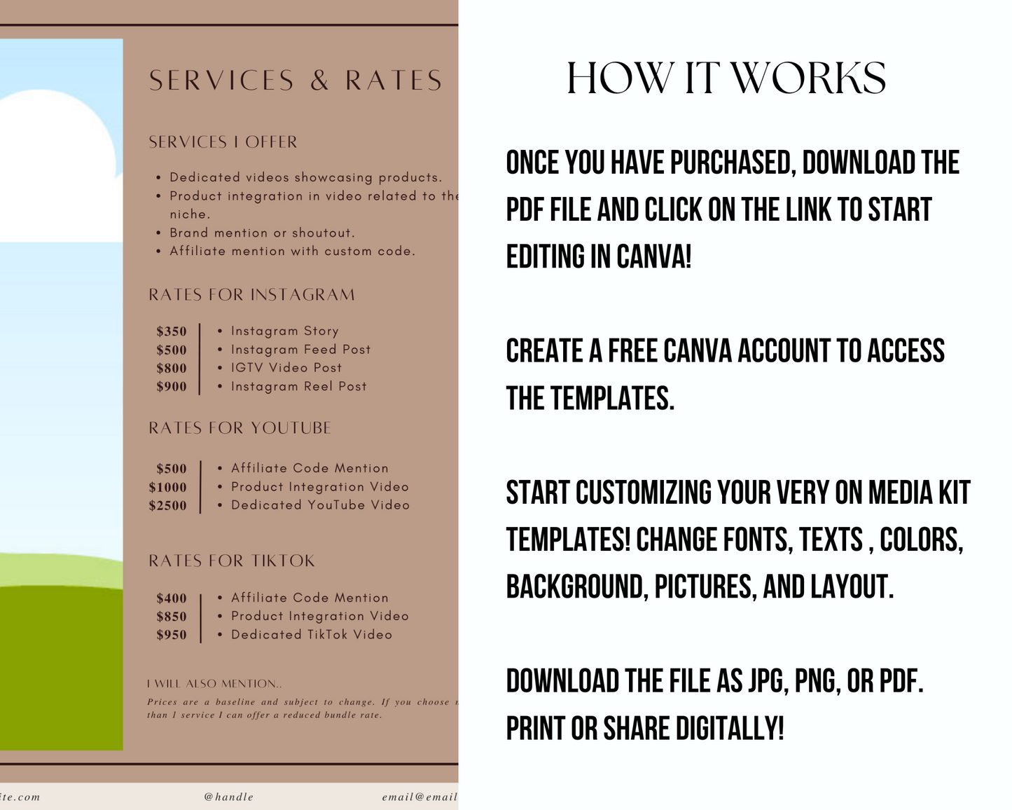 Neutral Brown Social Media Kit Template