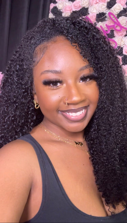 24 Inch Water Jerry Curly Clip In Hair Extension Set (3c/4a Hair Texture)