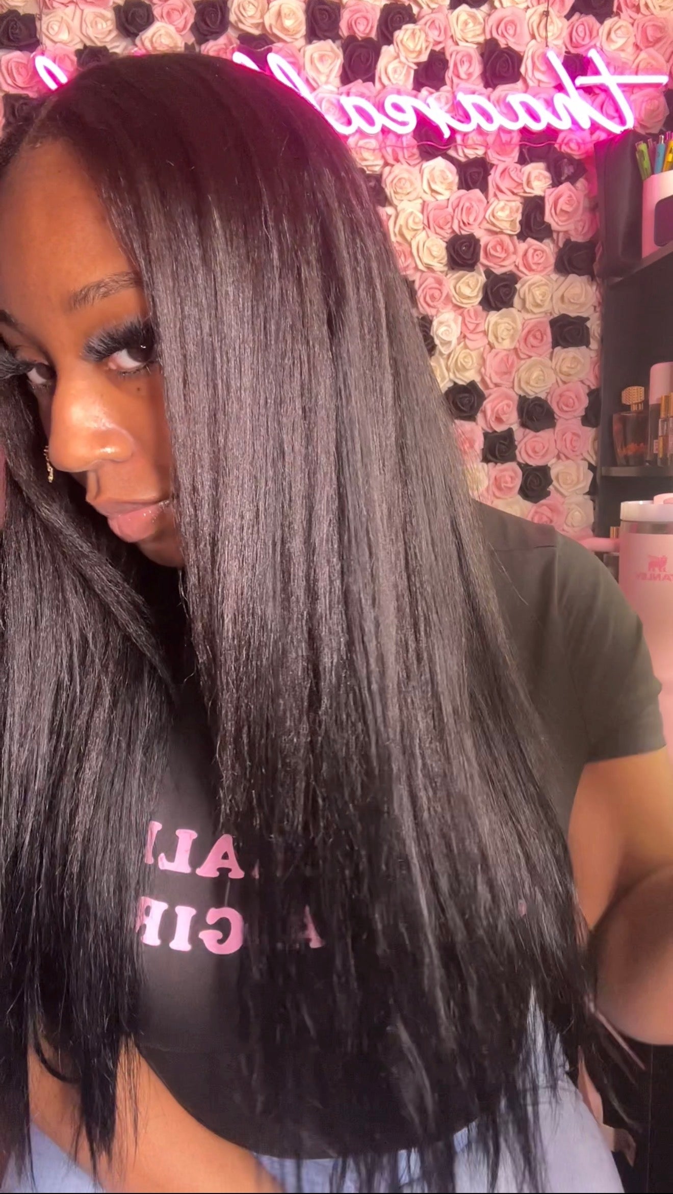 22 Inch Silky Straight Clip In Hair Extension Set