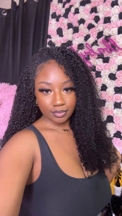 24 Inch Water Jerry Curly Clip In Hair Extension Set (3c/4a Hair Texture)