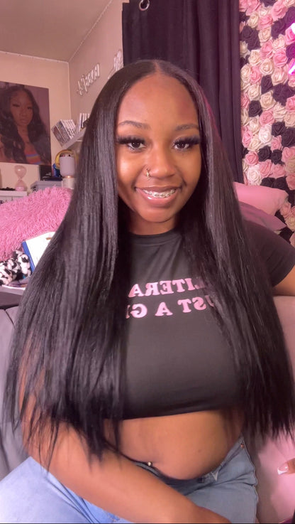 22 Inch Silky Straight Clip In Hair Extension Set