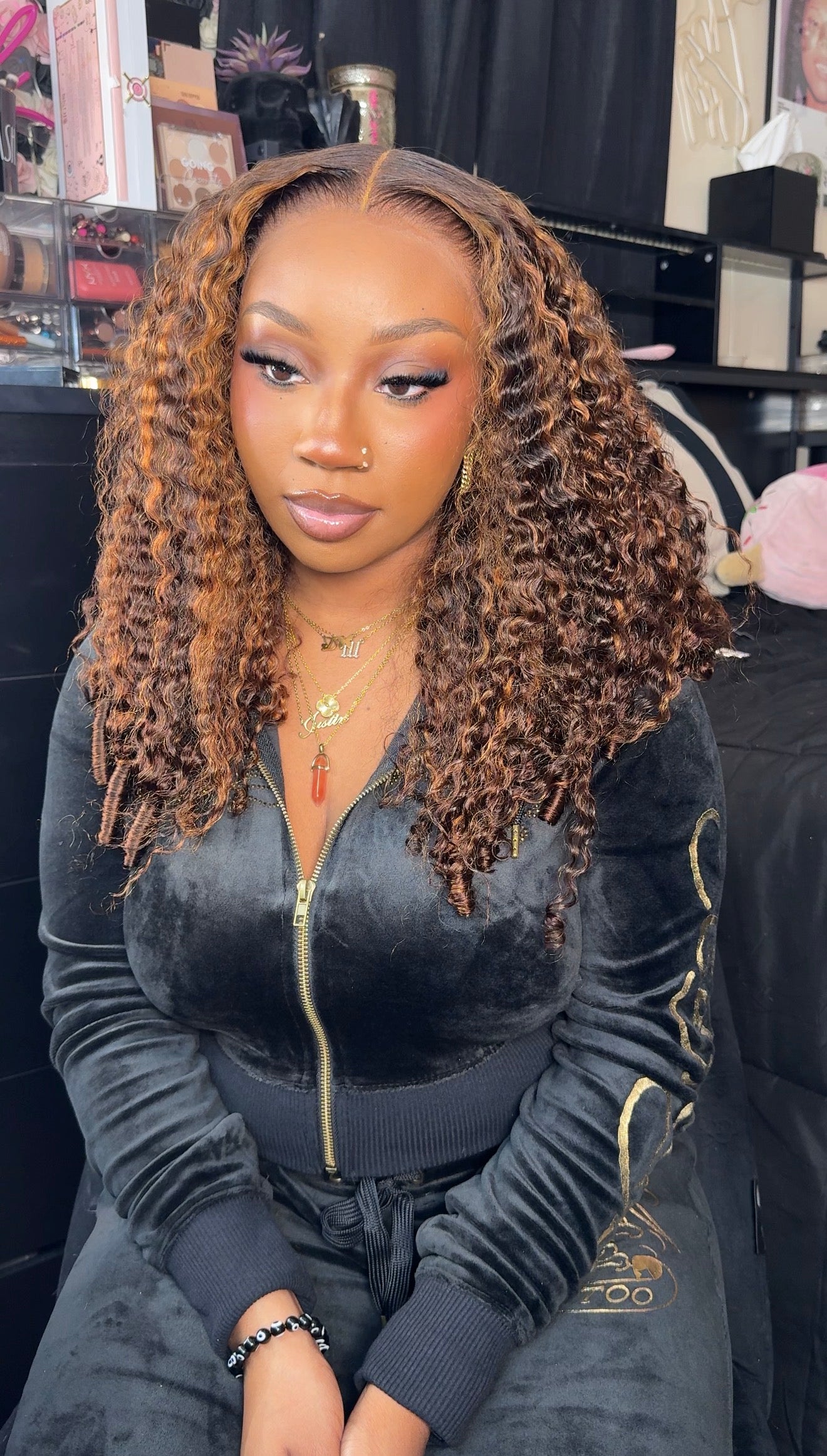 13x6 24 Inch Highlight Burmese Curly Wig