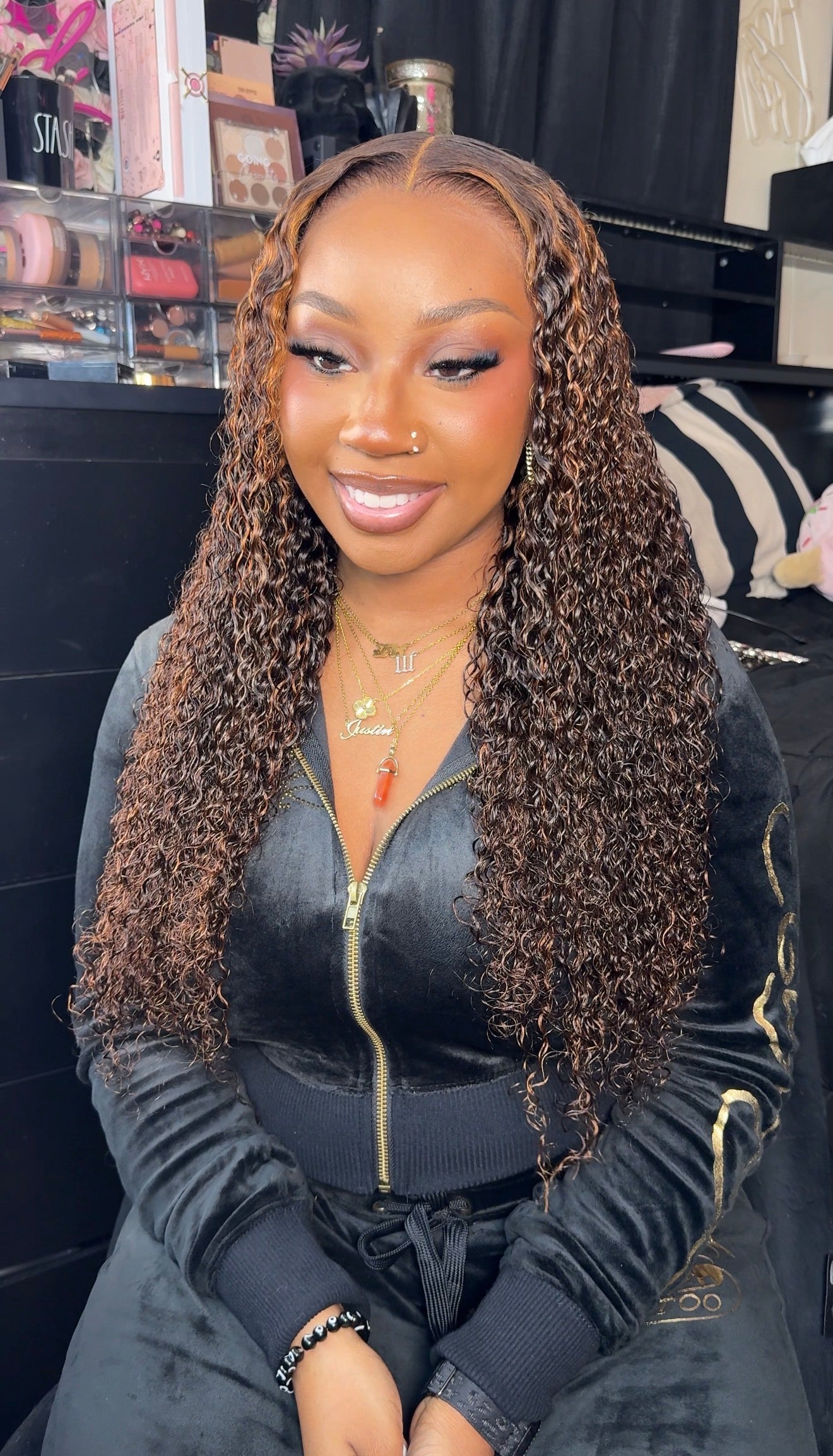 13x6 24 Inch Highlight Burmese Curly Wig
