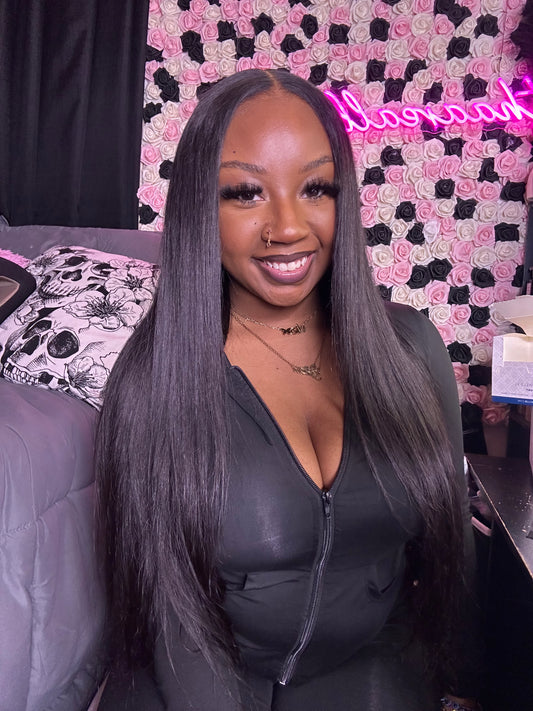 ISEE Glueless 9x6 24 Inch Straight Wig