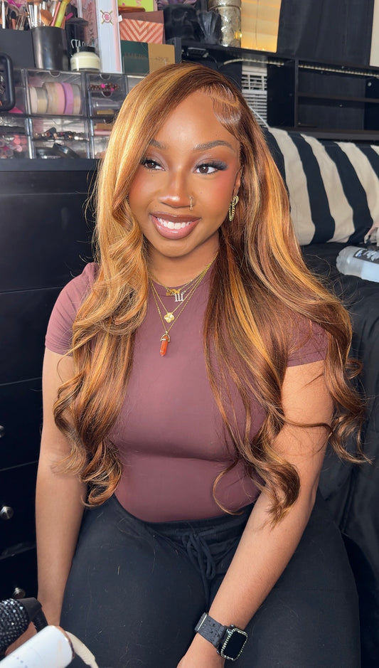 13x4 26 Inch Ombre Highlight (4/27) Body Wave Wig