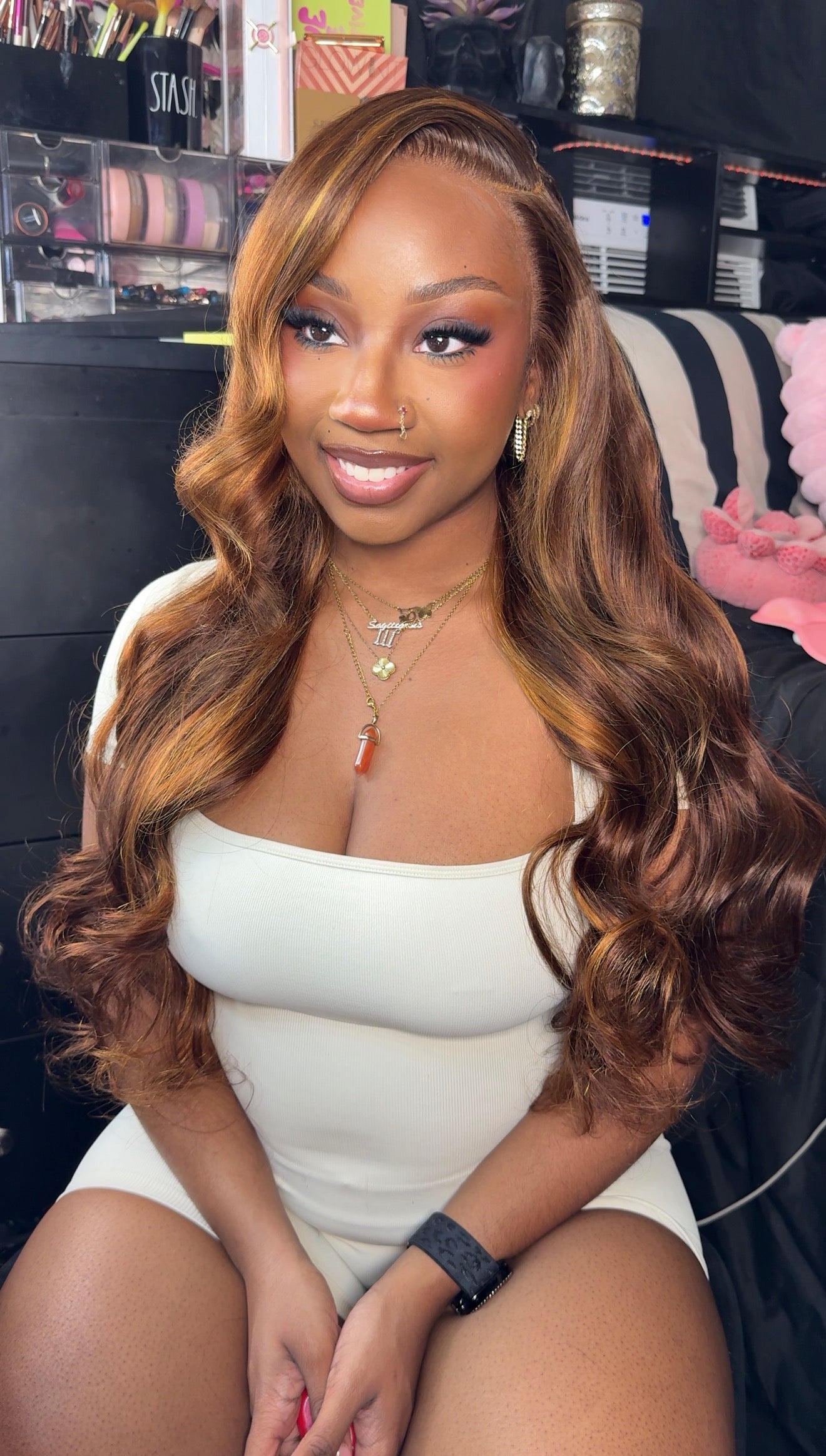 13x6 28 Inch Highlight Body Wave Wig